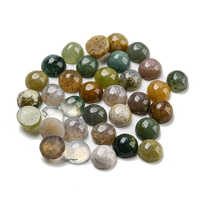Natural Indian Agate Cabochons G-H309-03-54-1