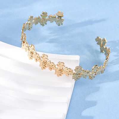 304 Stainless Steel Cuff Bangles BJEW-P355-02G-1