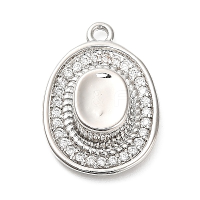 Brass Micro Pave Cubic Zirconia Pendants KK-L229-030P-1