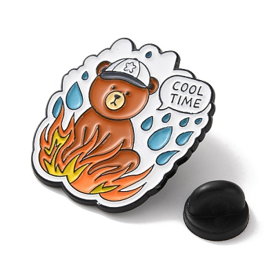 Flaming Animal Theme Enamel Brooches AL-I003-02EB-01-1
