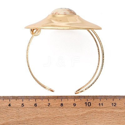 Alloy & Iron Cuff Bangles for Women LS-BJEW-F501-02KCG-1