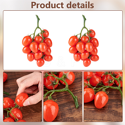 Mini Plastic Imitation Cherry Tomato DJEW-WH0042-57-1