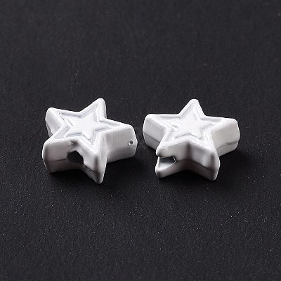 Spray Painted Alloy Beads PALLOY-K001-02N-1