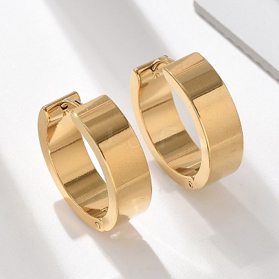 304 Stainless Steel Hoop Earrings EJEW-M079-03G-02-1