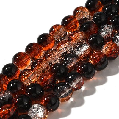 Crackle Glass Beads Strands CCG-C002-8mm-02-1
