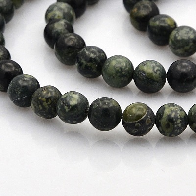 Natural Kambaba Jasper Beads Strands G-N0120-09-6mm-1