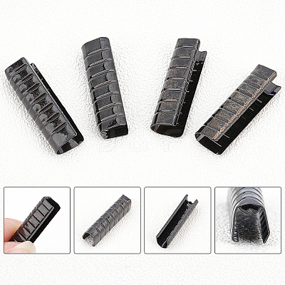 350Pcs Column Zinc Alloy Shoelace Buckle Connectors FIND-GA0001-90-1