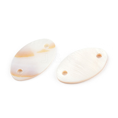Natural Freshwater Shell Connector Charms X-SHEL-N026-214A-A01-1