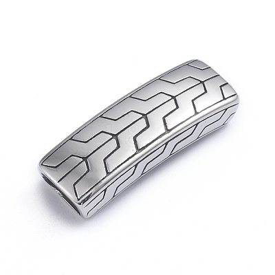Retro 304 Stainless Steel Slide Charms/Slider Beads X-STAS-L243-007AS-1