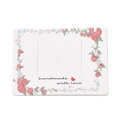 Rectangle Paper Hair Clip Display Cards DIY-B061-02E-1