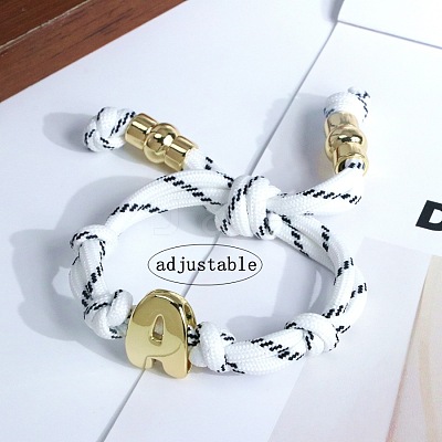 Letter A Cotton Cord Braided Knot Bracelets FS-WG79C27-01-1