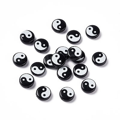 Opaque Acrylic Beads SACR-E008-02B-02-1