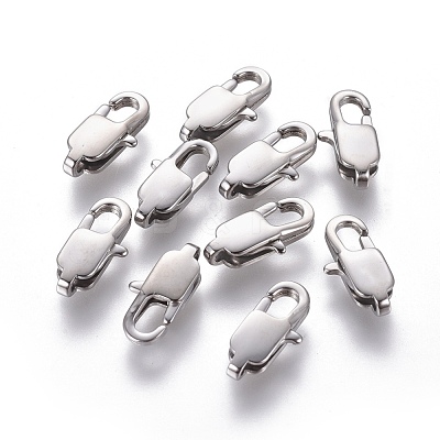 Non-Tarnish 304 Stainless Steel Lobster Claw Clasps STAS-G201-06B-P-1