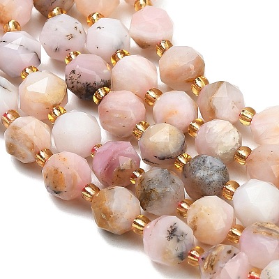 Natural Pink Opal Beads Strands GG-CBA3921-B08-8mm-1