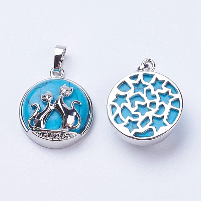 Synthetic Turquoise Pendants G-K234-A02-1