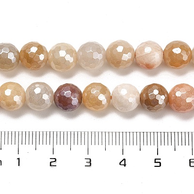Electroplated Natural Golden Silk Jade Round Beads Strands G-L598-A07-02-1