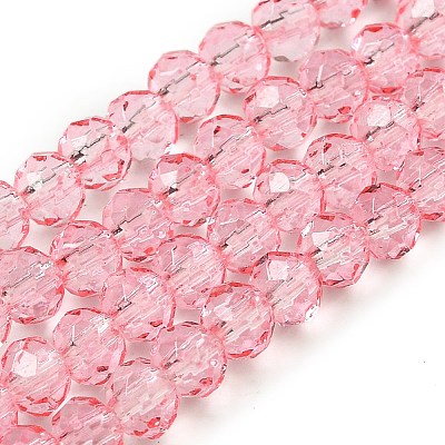 Transparent Baking Paint Glass Beads Strands DGLA-A034-T4mm-D08-1