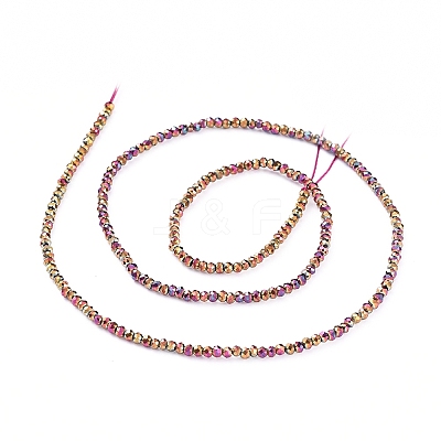 Electroplate Glass Beads Strands EGLA-F149-FP-M-1