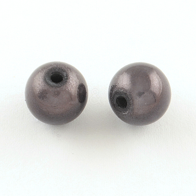 Spray Painted Acrylic Beads MACR-Q154-8mm-N05-1