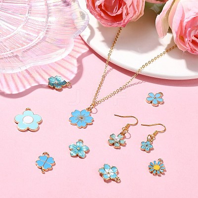 60Pcs 10 Styles Alloy Enamel Pendants FIND-CJ0002-33-1