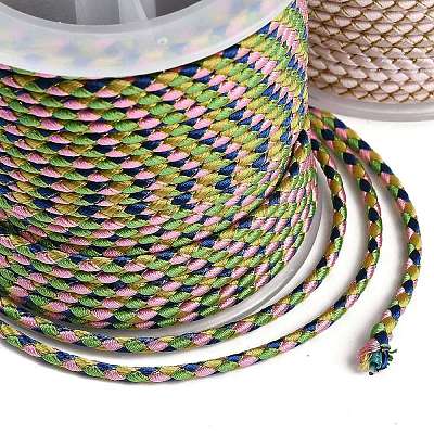 11M Polyester Braided Cord with Cotton Core & Metallic Thread OCOR-Z006-01-22-1