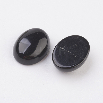 Natural Obsidian Flat Back Cabochons G-G741-18x25mm-20-1