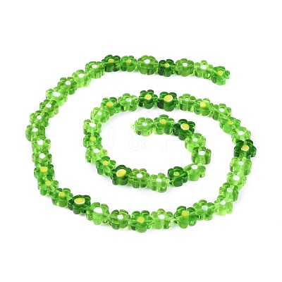 Handmade Millefiori Glass Bead Strands LAMP-J035-8mm-1