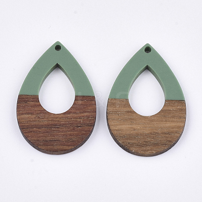 Resin & Walnut Wood Pendants RESI-S358-94C-1