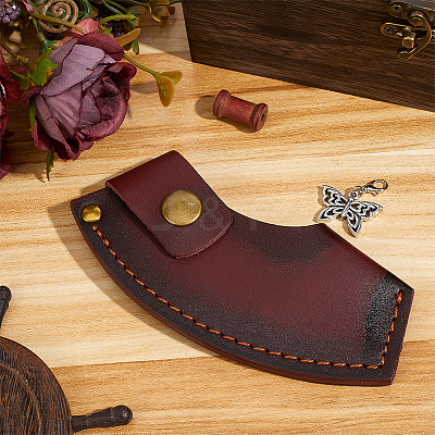 Cowhide Leather Axe Cover AJEW-WH20018-303-1