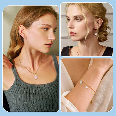 10Pcs 5 Styles Brass Cubic Zirconia Pendants KK-TADJ0001-30A-1