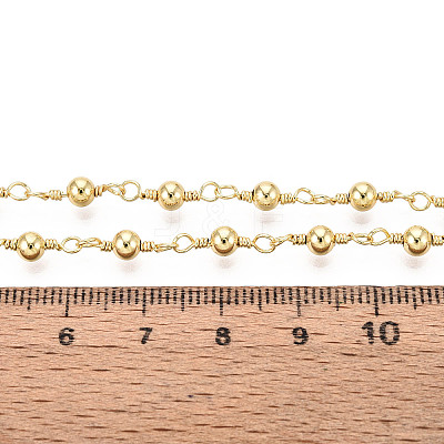 Brass Round Link Chains KK-N281-01G-1