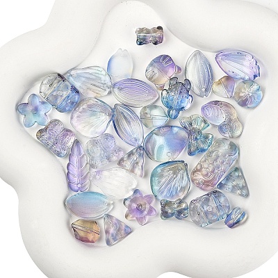 150Pcs Gradient Color Transparent Glass Beads GLAA-YW0004-91L-1