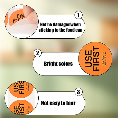 500Pcs Paper Adhesive Label Stickers STIC-WH20010-25F-1