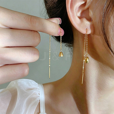 304 Stainless Steel Tassel Ear Thread for Women WG27079-01-1