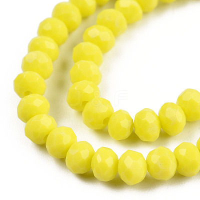 Opaque Solid Color Glass Beads Strands EGLA-A034-P8mm-D26-1
