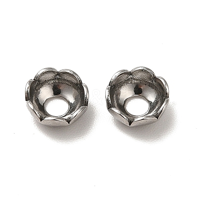Non-Tarnish 304 Stainless Steel Bead Caps STAS-D244-02P-1
