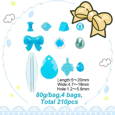 80G DIY Acrylic Beads & Pendants Mobile Phone Wrist Strap Making Finding Kit MACR-GO0001-08B-1