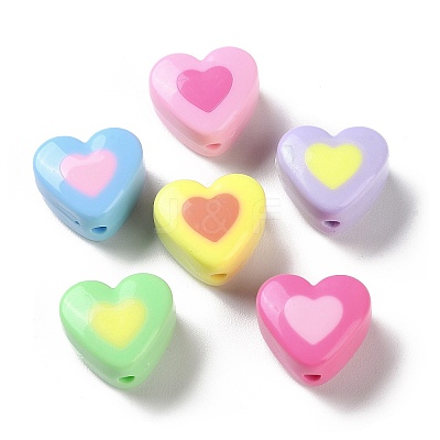 Two Tone Opaque Acrylic Beads SACR-I005-10C-1
