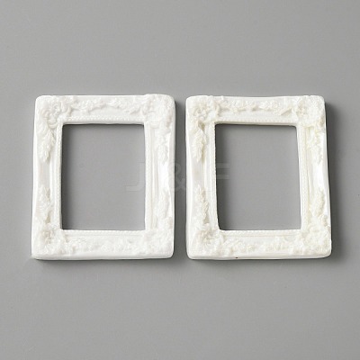 Opaque Resin Cabochons RESI-WH0021-44-1