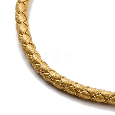 Braided Round Imitation Leather Bracelets Making BJEW-H610-01G-11-1