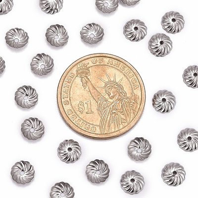 Tarnish Resistant Flower 304 Stainless Steel Bead Caps STAS-R083-13-1