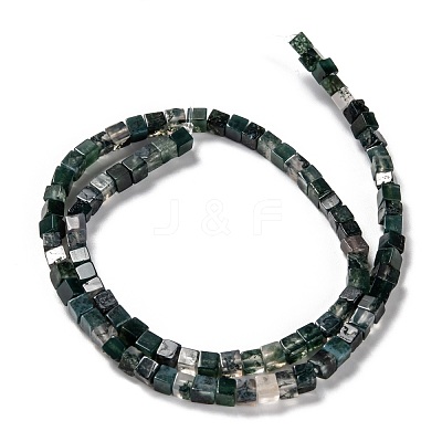 Natural Moss Agate Beads Strands G-F631-K13-1