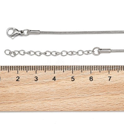 Tarnish Resistant 304 Stainless Steel Snake Chain Bracelets STAS-M175-10P-A-1