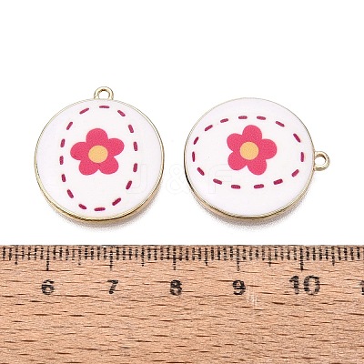 Printed Alloy Enamel Pendants ENAM-N072-03KCG-01-1