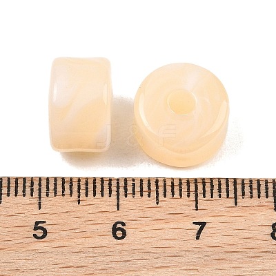 Two-Color Opaque Acrylic Imitation Gemstone Beads AC-CBA3EFE-02H-1