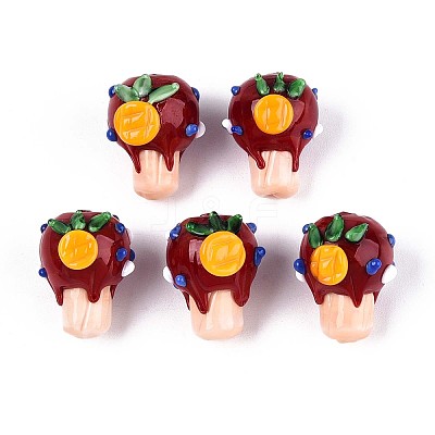 Handmade Lampwork Bumpy Beads LAMP-T022-06D-1