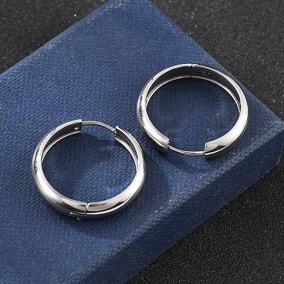 201 Stainless Steel Hoop Earrings LS-EJEW-P304-15B-P-1