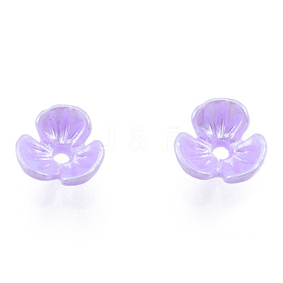 Resin Imitation Pearl Bead Caps RESI-N036-01A-04-1