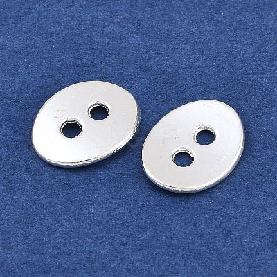 Alloy Oval Buttons TIBE-ZN48623-S-FF-1