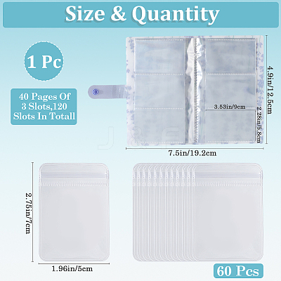 1Pc Transparent PP Plastic Photocard Storage Albums AJEW-CN0003-03C-1